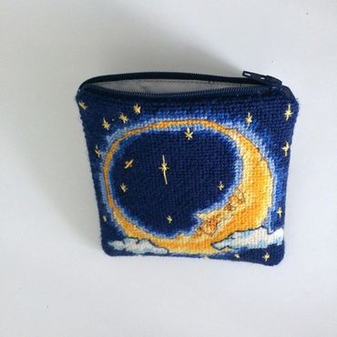 small lined zippered makeup case