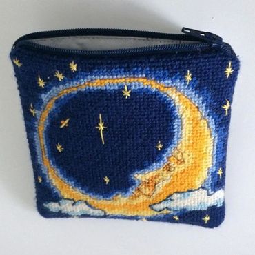 small lined zippered makeup case