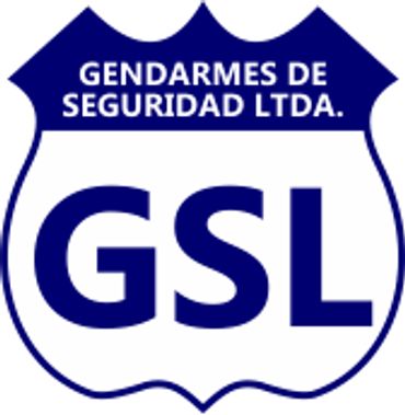 Logo of Gendarmes de Seguridad Ltda. with initials GSL in blue.