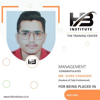 Management congratulates Mr. Vivek Chauhan for placement at DEO DAP.