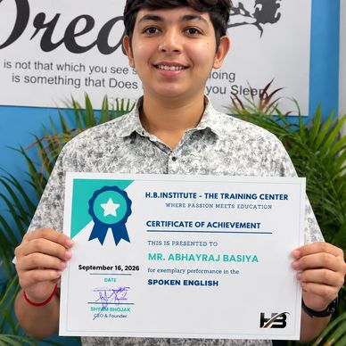 Spoken english Course Certficate