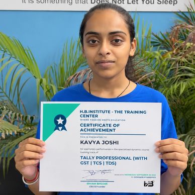 Tally Professional Course Certificate