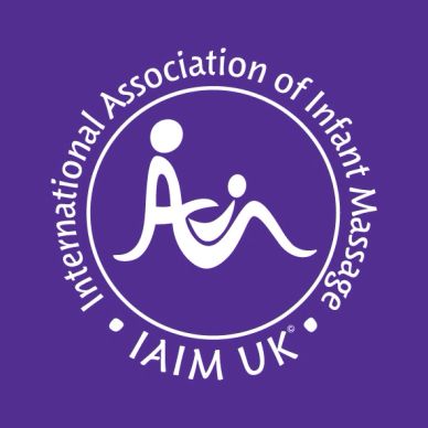 Logo of International Association of Infant Massage, IAIM UK.