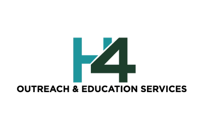 Stylized 'H4' logo with blue and green colors.