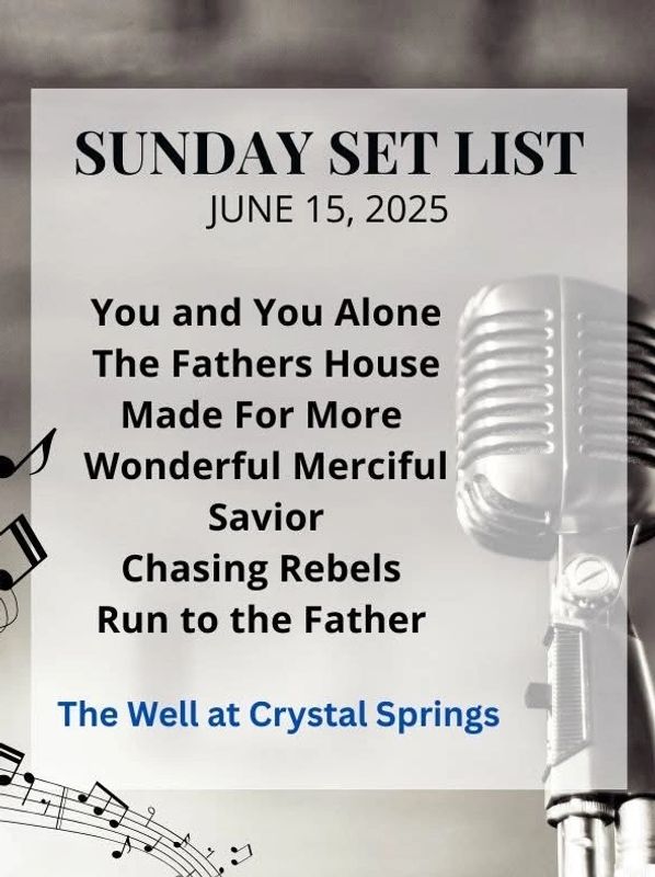 JOIN US SUNDAY MORNIINGS AT 10:30am at
THE WELL AT CRYSTAL SPRINGS
9120 CRYSTAL SPRINGS RD.
JACKSONV
