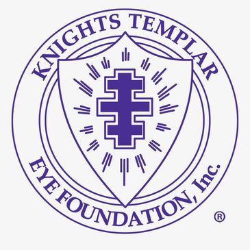 Logo of Knights Templar Eye Foundation featuring a shield and cross.