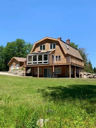 Log Home and garage, solid stain removal. 