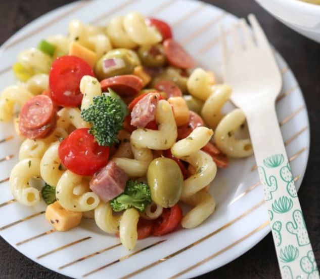 Pasta Salad - I made this with GF pasta noodles (Photo credit: Inspired by Charm) Pasta Salad - I made this with GF pasta noodles (Photo credit: Inspired by Charm)