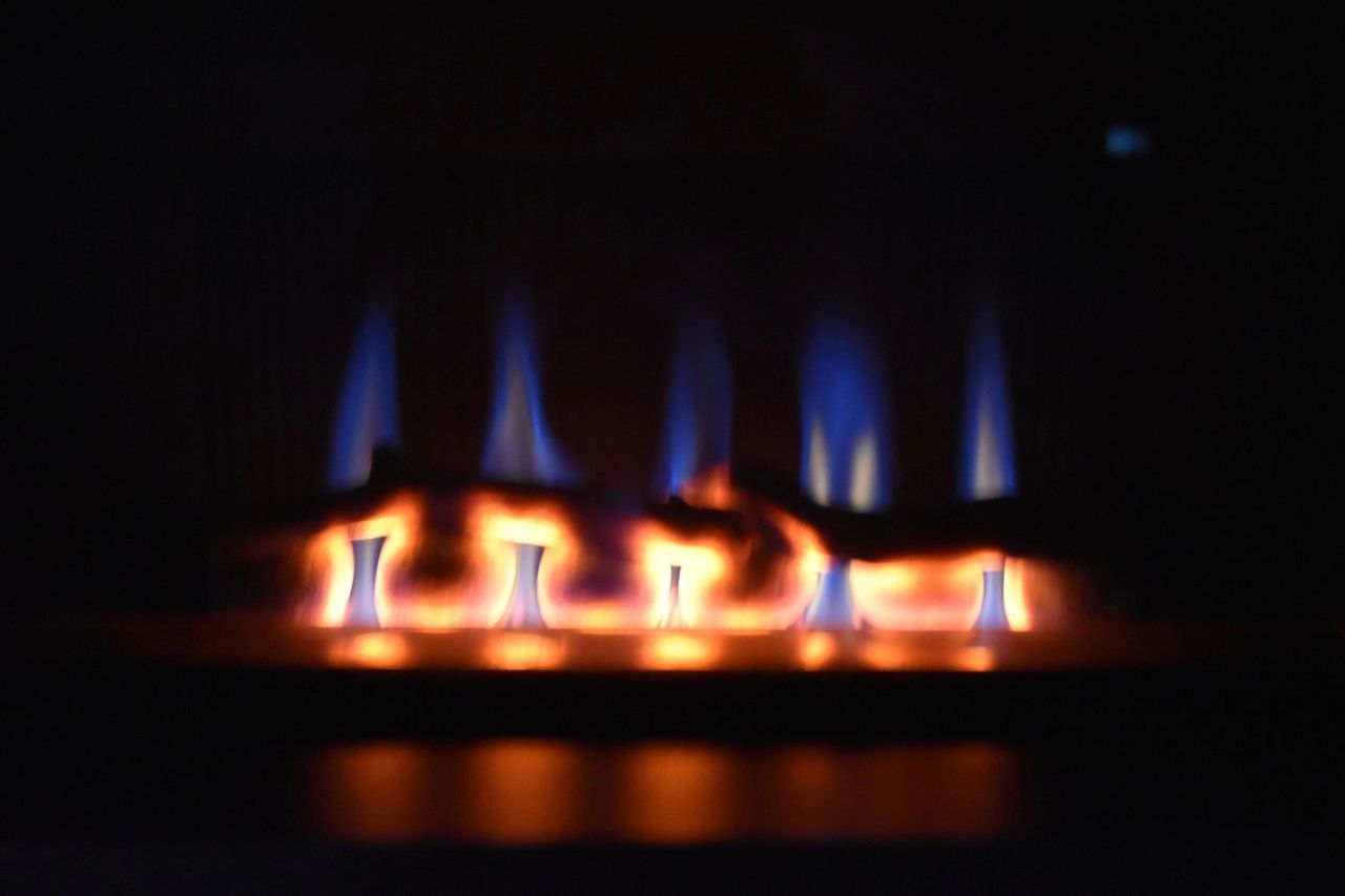 Image of blue propane flames