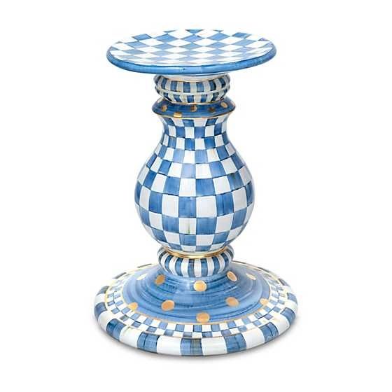Mackenzie Childs Royal Check Pedestal Table Base