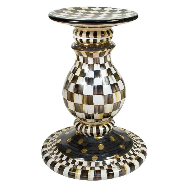 Mackenzie Childs Courtly Check Pedestal Table Base