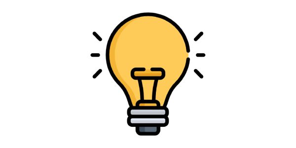 Illustration of a glowing light bulb.
