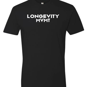 Gym apparel with Longevity MVMT logo design
