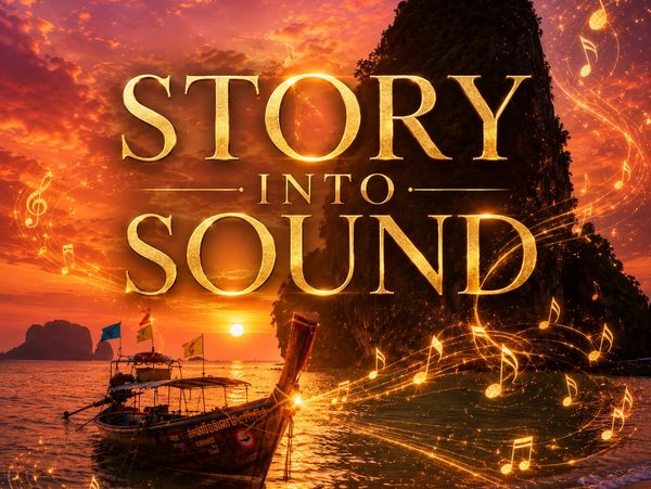 A visual representation of Your Story Your Soundtrack’s mission.  Golden Thailand ocean sunset music