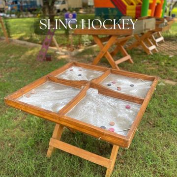 SLING HOCKEY, its comes with pure Teak wood and ranges upto ₹9500 to ₹15000 based on size of game