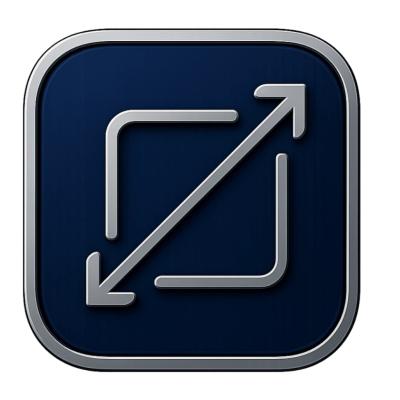 Expand or resize icon with arrows and corner lines.