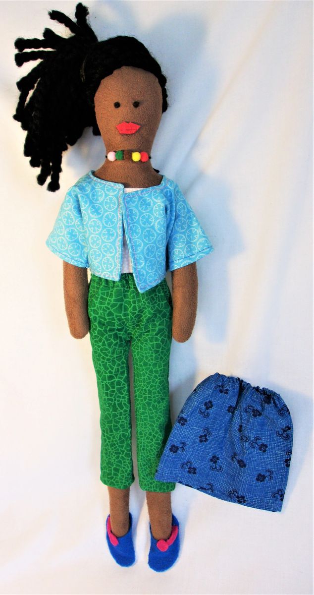 MADEAN Handmade Original African American Doll
