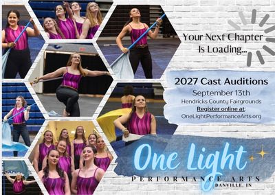 2027 cast auditions for One Light Performance Arts on September 13th.