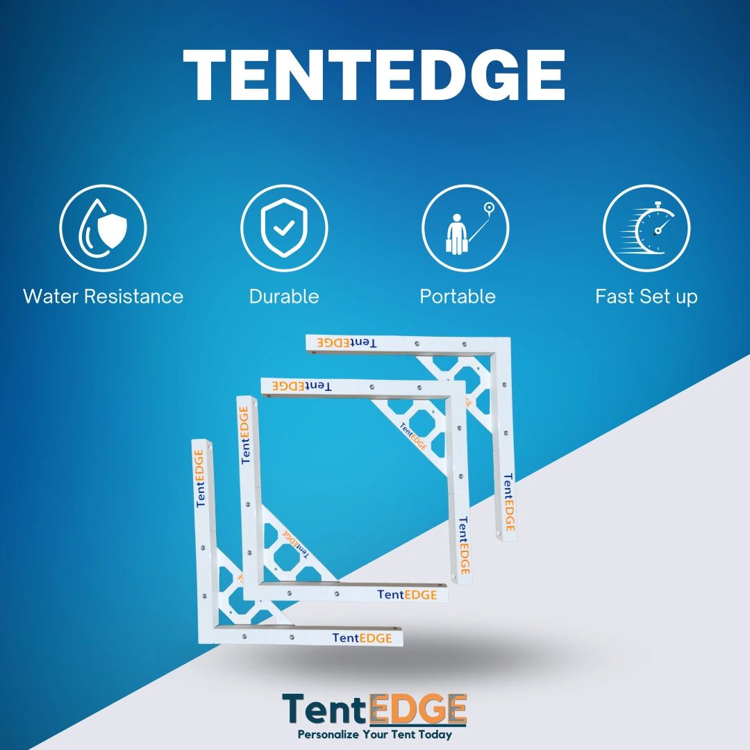 TentEDGE bracket, brand, sign, signage