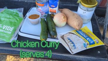 Easy camping meals, healthy, chicken curry, camp stove, Colemen stove,  overland