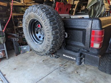 1988 Jeep Comanche, Jeep Comanche, Overland, camping, roof top tent, swing out tire carrier