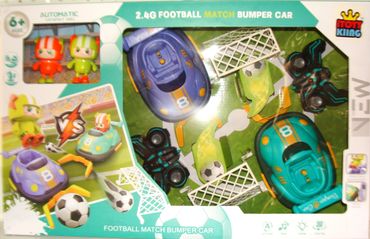 Remote control bumper cars designed for a football match game.