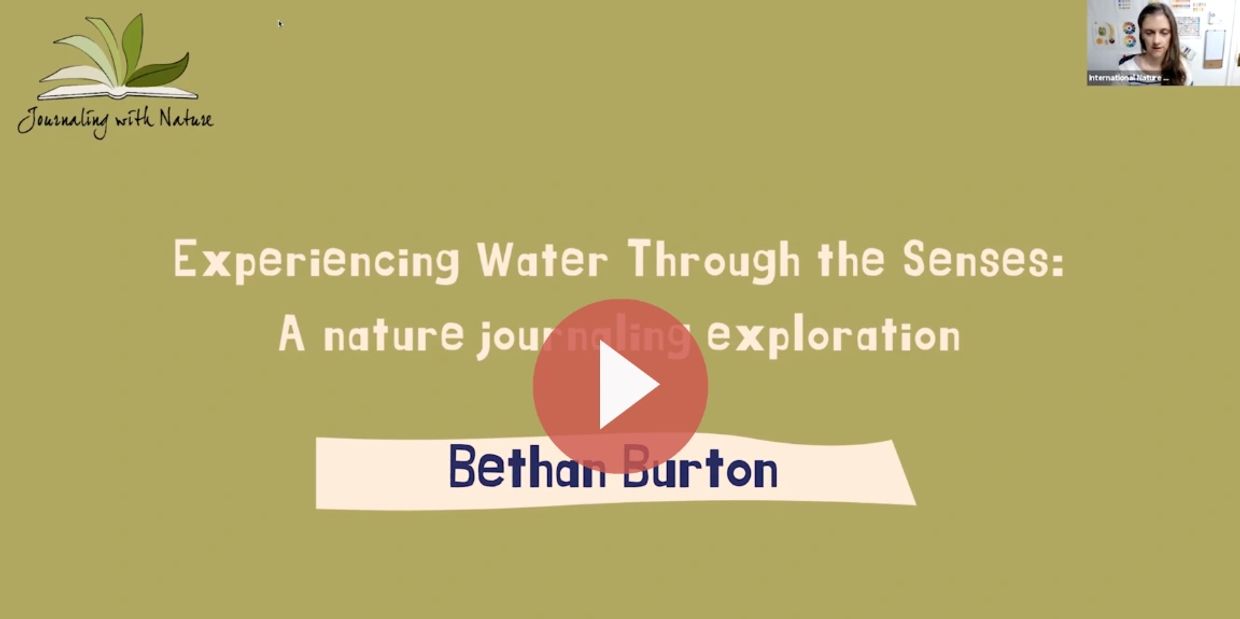 First frame of Bethan Burton's video on nature journaling.