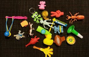 Photo of a collection of various funny toys.