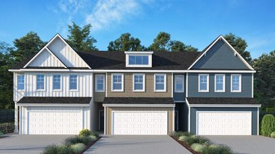 Front view of the townhomes rendering