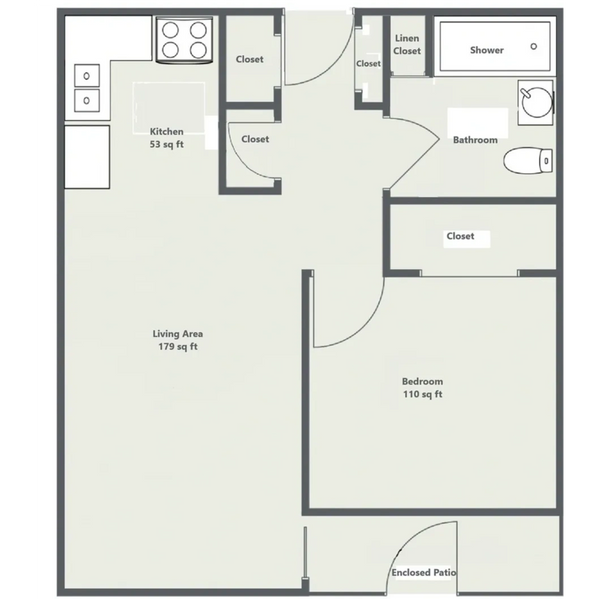 One bedroom at Conestoga Crest