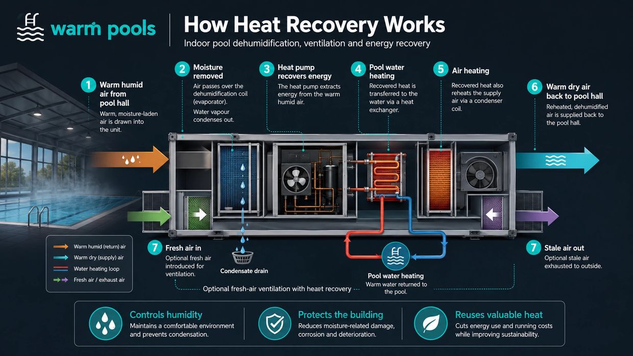 Swimming pool air handling unit installation service and repair.