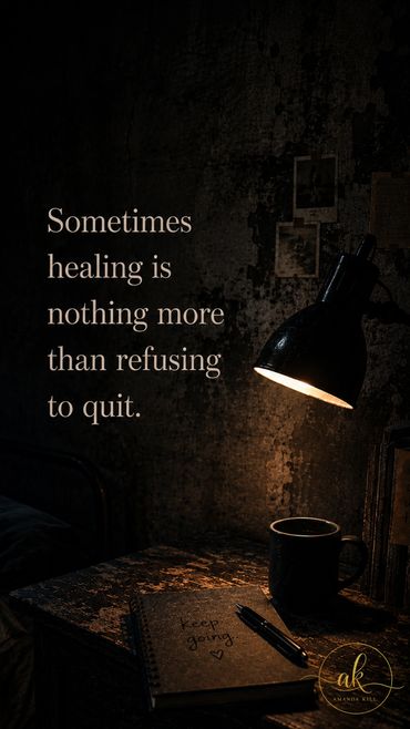 A dim light symbolising quiet resilience when healing means refusing to give up.