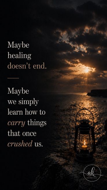 A lone lantern burning through darkness, symbolising hope beyond trauma.