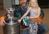 A proud dad shares the Cup with his little girl Elena.