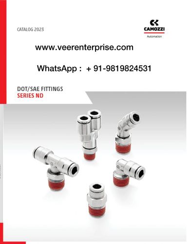 Catalog cover displaying DOT/SAE fittings from Series ND by Camozzi Automation.