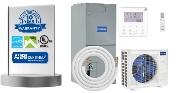 MRCOOL HyperHeat central ducted system, top rated residential HVAC solution efficient home comfort