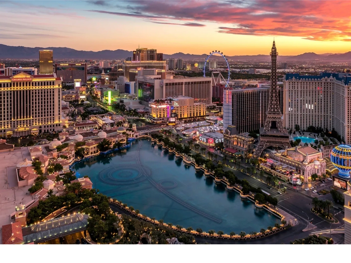 Las Vegas Equipment Appraisals - Las Vegas Strip at Sunset