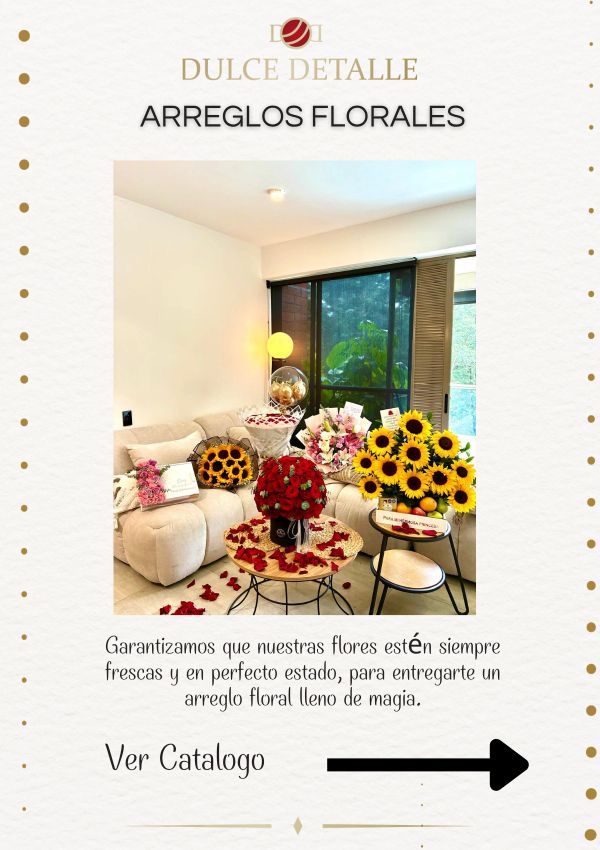 Arreglos florales frescos y encantadores en sala.
