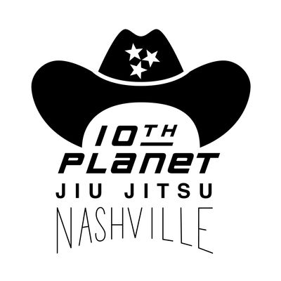 Logo of 10th Planet Jiu Jitsu Nashville featuring a cowboy hat and stars.