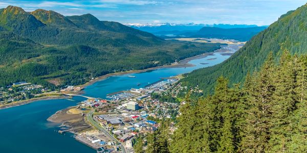 Gastineau Channel at Juneau, Alaska, where "Flying With Wings" takes place.