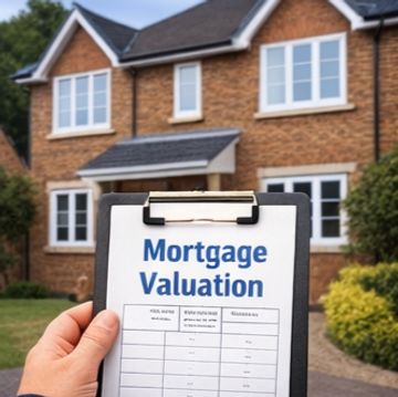 Image of house and mortgage valuation clipboard