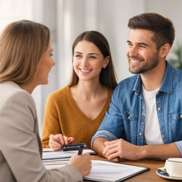 3 people talking
