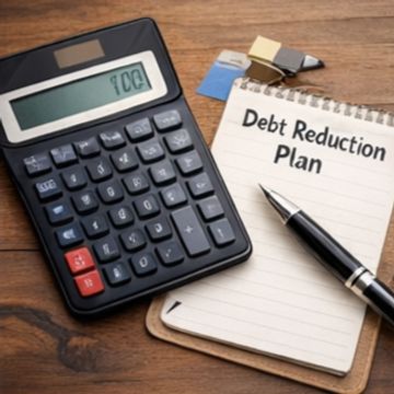 Calculator and debt reduction plan