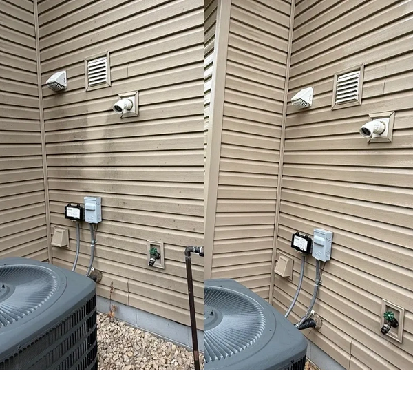 Exterior house wash near me, before and after, Hanover Minnesota