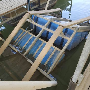 Broken boat lift