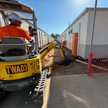 Civil construction of footings at new mining camp accomodation 