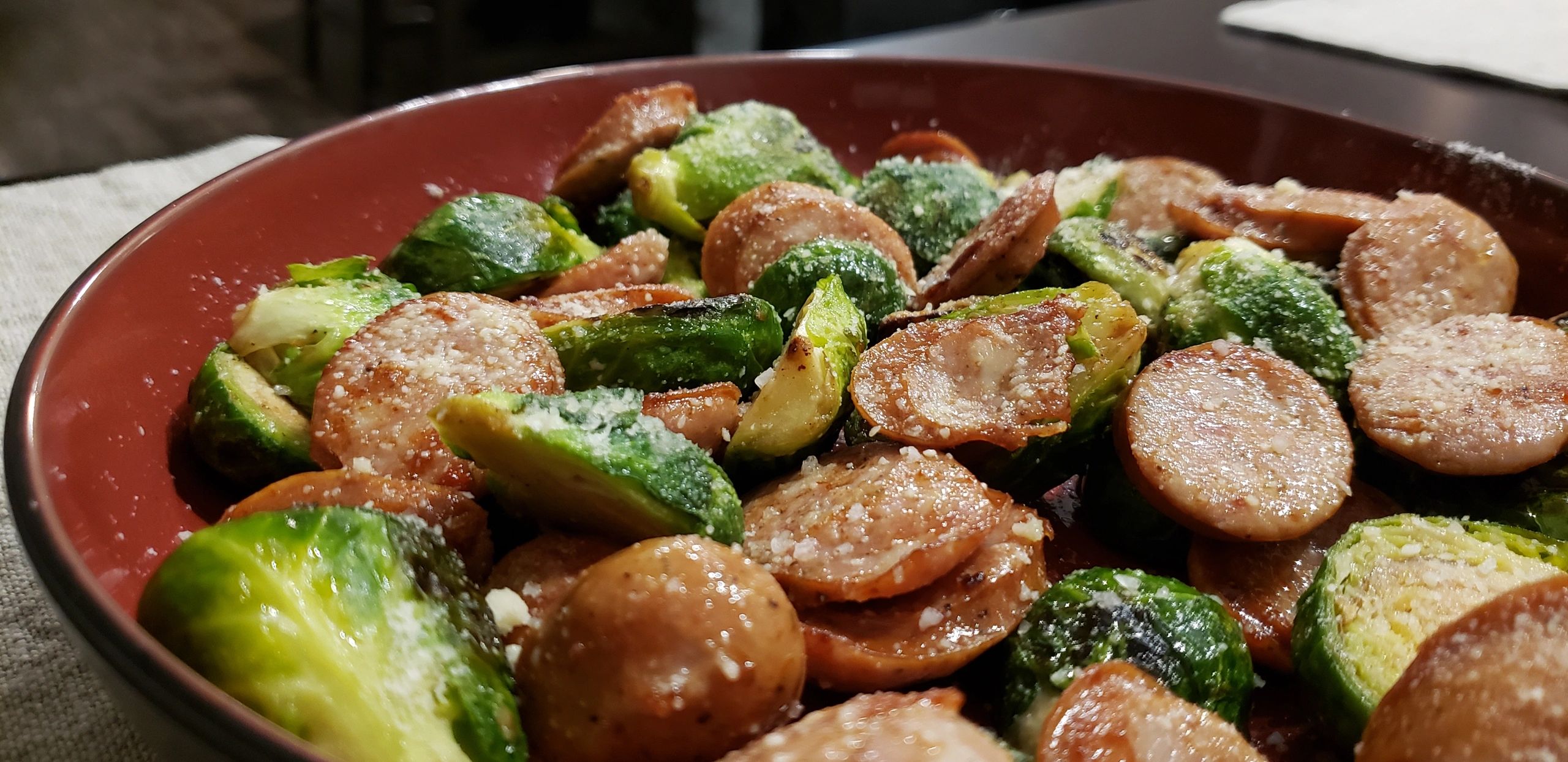 Andouille Sausage and Brussels Sprouts