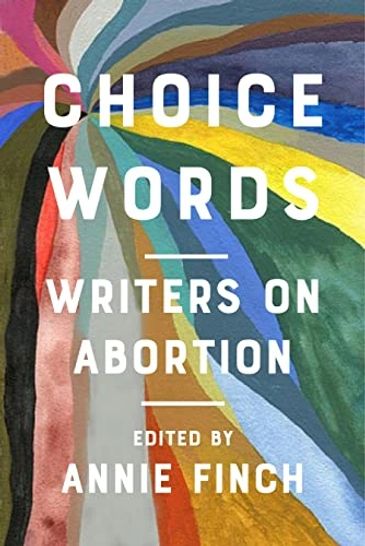 "Choice Words" book cover featuring a rainbow of different colors in wave-like shapes.
