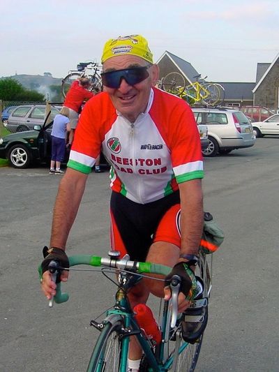 Sid Standard pictured at the finish of the Wild Wales challenge in August 2003, shortly before the c