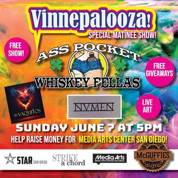 Vinnepalooza free matinee show with live art and giveaways on June 7 at Media Arts Center San Diego.